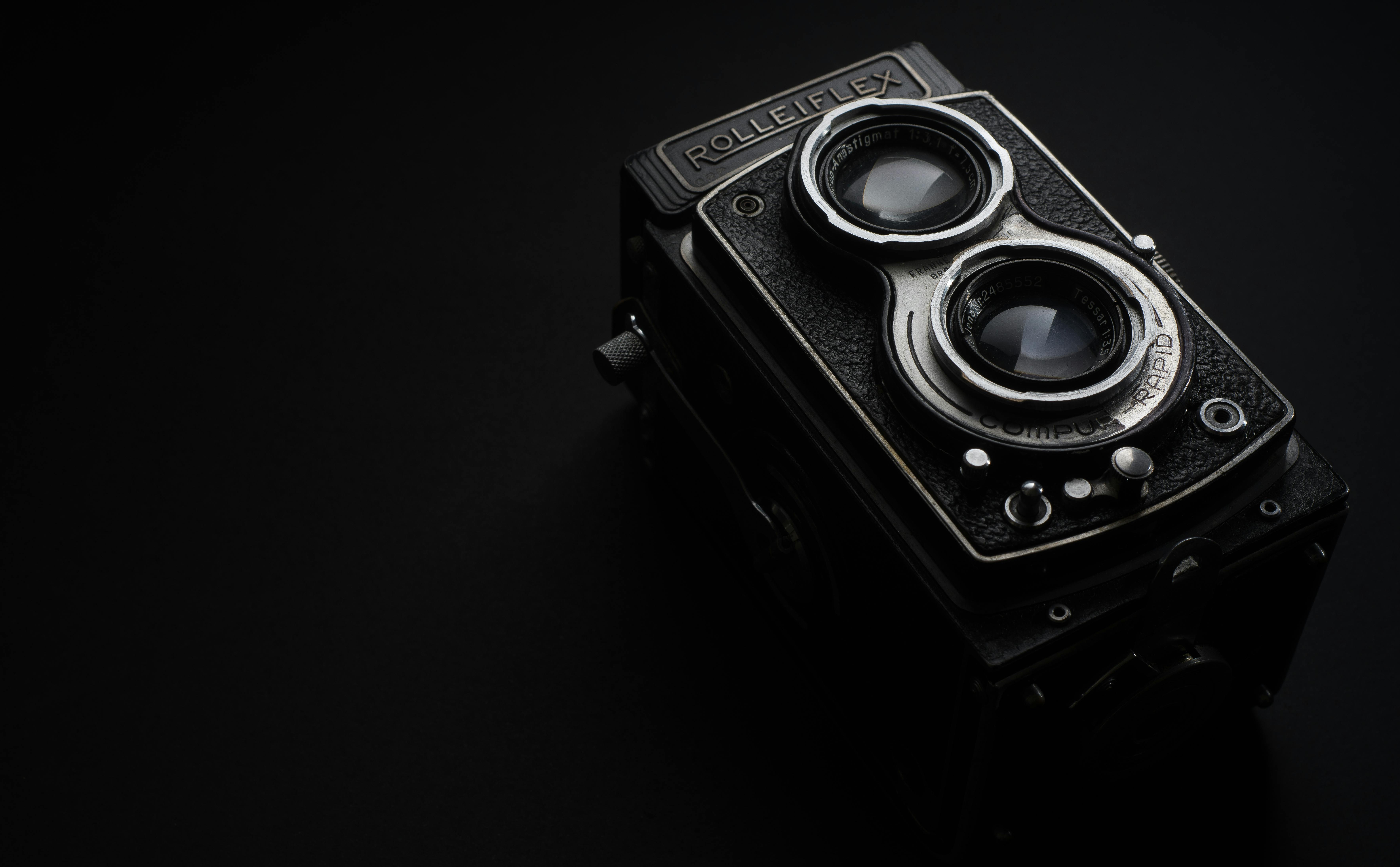 Vintage Rolleiflex twin-lens reflex camera
